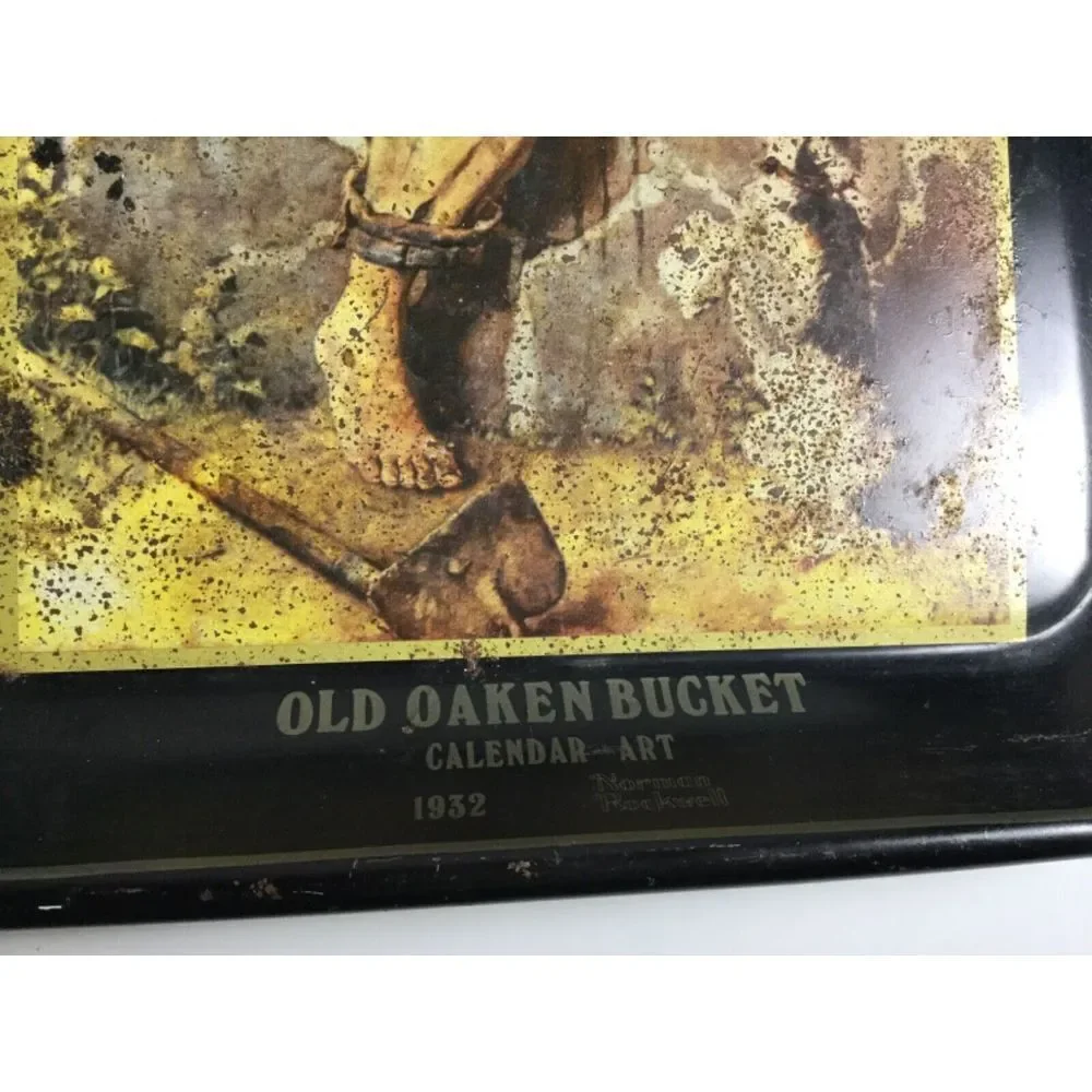 Coca Cola Tray Norman Rockwell‎ Reproduction Old Oaken Bucket 10x13 Vintage
